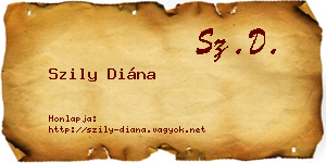 Szily Diána névjegykártya